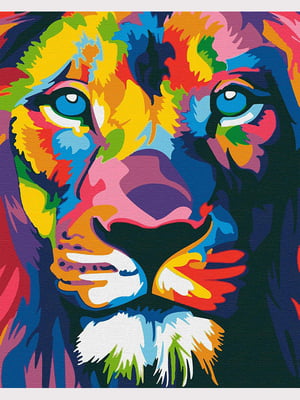 Картина за номерами "Кольоровий лев" (40х50 см) | 6423962