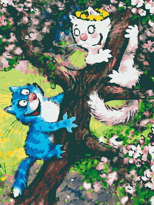 Картина за номерами "Романтичні котики" (40х50 см)    | 6424090
