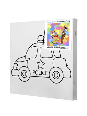 Картина за контурами "Поліцейське авто" (25х25 см)    | 6424200
