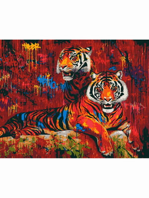 Картина за номерами "Street Art Тигри" (40х50 см) | 6424216