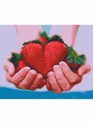 Картина за номерами "Полуничне серце" (40х50 см)    | 6424232
