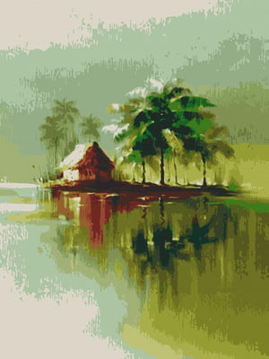 Картина за номерами "Смарагдовий острів" (28х40 см) | 6424263