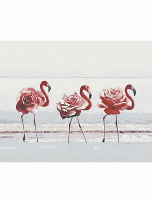 Картина за номерами "Рожеві фламінго" (40х50 см) | 6424351