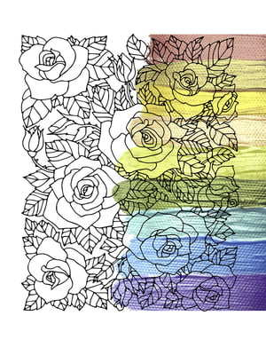 Картина за номерами "Вітраж. Троянди" (40х50 см)    | 6424447