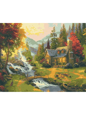 Картина за номерами "Будиночок у лісі" (40х50 см)    | 6424559