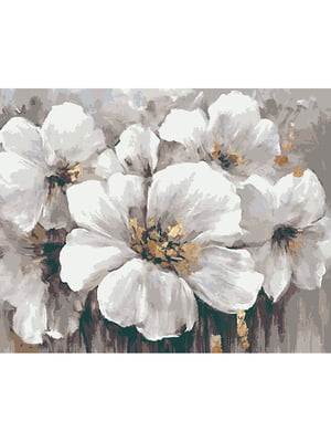Картина за номерами "Білі квіти" (40х50 см)    | 6424565