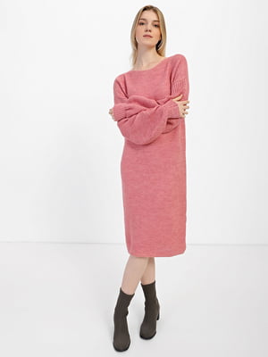 Платье вязаное розовое | 6425082