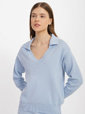 Пуловер голубой | 6425119
