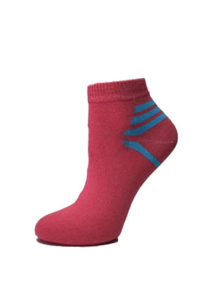 Шкарпетки короткі рожеві в смужку | 6425258