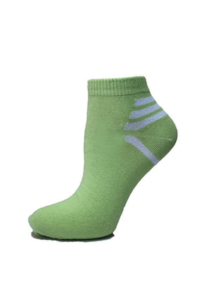 Шкарпетки короткі салатового кольору в смужку | 6425261