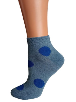 Шкарпетки короткі сині в горошок | 6425271