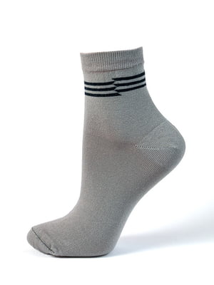 Шкарпетки короткі сірі в смужку | 6425325