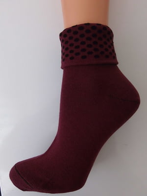 Шкарпетки бордові | 6425375