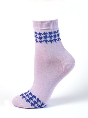 Шкарпетки бузкового кольору з декором | 6425428