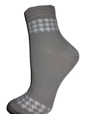 Шкарпетки сірі в принт | 6425434
