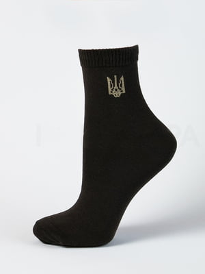 Шкарпетки коричневі з принтом | 6425464