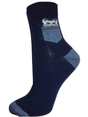 Шкарпетки сині з принтом | 6425473