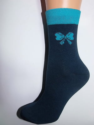 Шкарпетки сині з принтом | 6425490