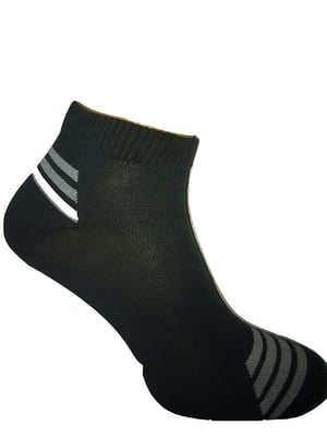 Шкарпетки короткі сірі в смужку | 6425501