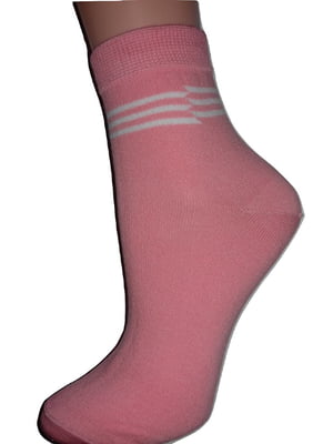 Носки розовые в полоску | 6425509