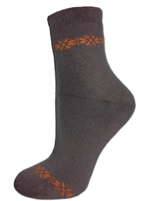 Шкарпетки коричневі з візерунком | 6425511