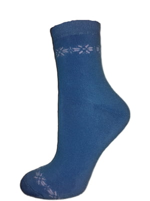 Шкарпетки сині з візерунком | 6425517