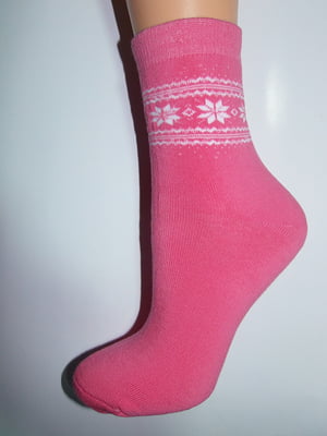 Шкарпетки рожеві з візерунком | 6425521