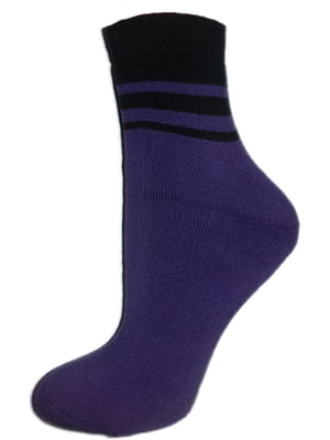 Носки фиолетовые в полоску | 6425527