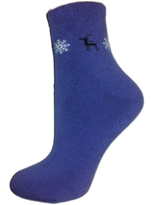Шкарпетки фіолетові з принтом | 6425553