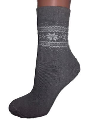 Шкарпетки сірі з візерунком | 6425556