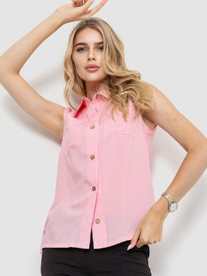 Блуза рожева на ґудзиках | 6430699