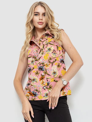 Блуза пудра в квітковий принт | 6430703