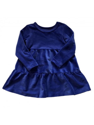 Сукня синя велюрова | 6426129