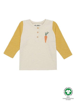 Реглан "Морковка" молочного цвета с принтом | 6428242