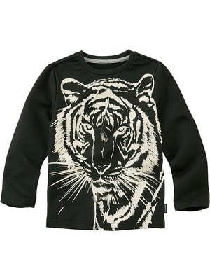Реглан "Тигр білий" чорний з малюнком | 6429408