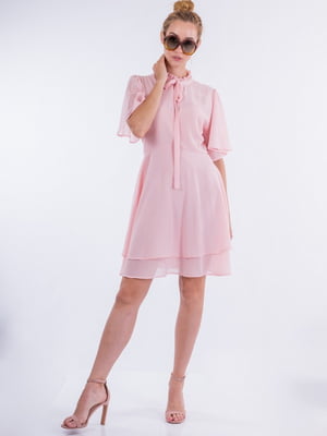 Платье А-силуэта розовое | 6431696