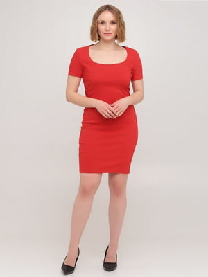 Платье-футляр красное | 6431761