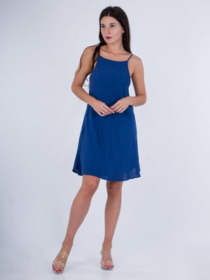Платье А-силуэта синее | 6431819