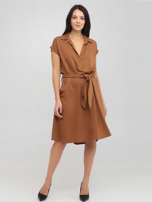 Платье-рубашка коричневое | 6431943