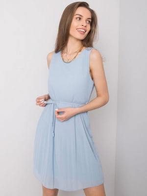 Сукня А-силуету блакитна | 6431954