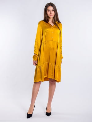 Сукня А-силуету жовта | 6432373