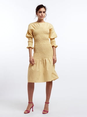 Сукня А-силуету жовта | 6432553