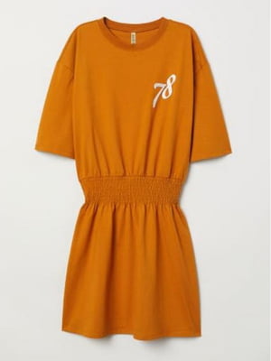 Платье А-силуэта горчичного цвета | 6433300