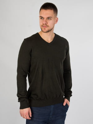 Пуловер кольору хакі | 6433386