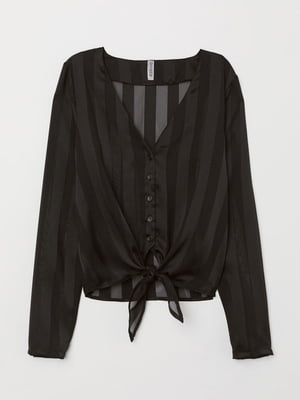 Блуза черная в полоску | 6433394