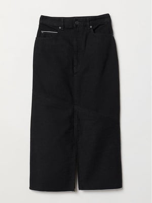 Длинная джинсовая юбка черная | 6433458