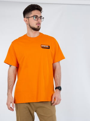 Футболка оранжевая с брендовым логотипом | 6433711