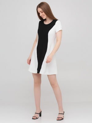 Сукня А-силуету біло-чорна | 6434540