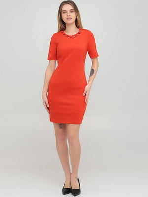 Платье-футболка оранжевое | 6434555