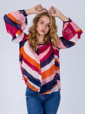 Блуза в разноцветную полоску | 6434775